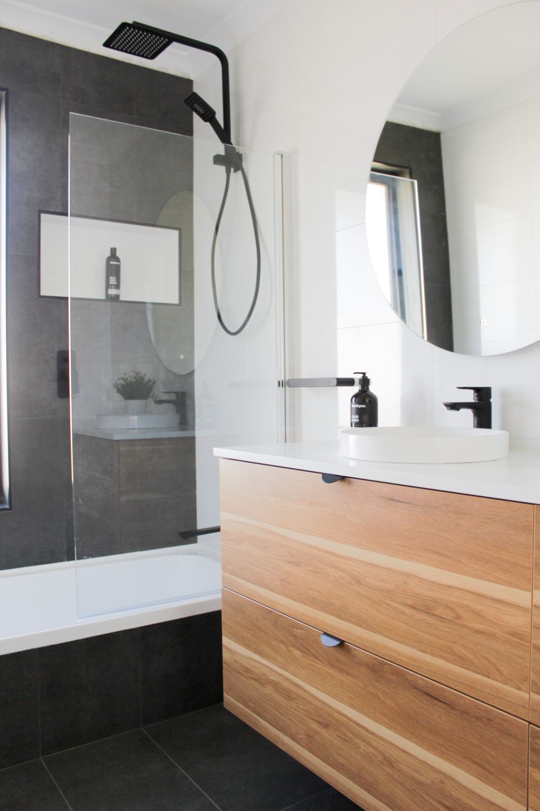 Black Tapware White Tiles