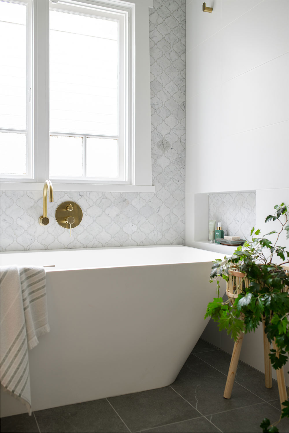 Back To Wall FreeStanding Bath