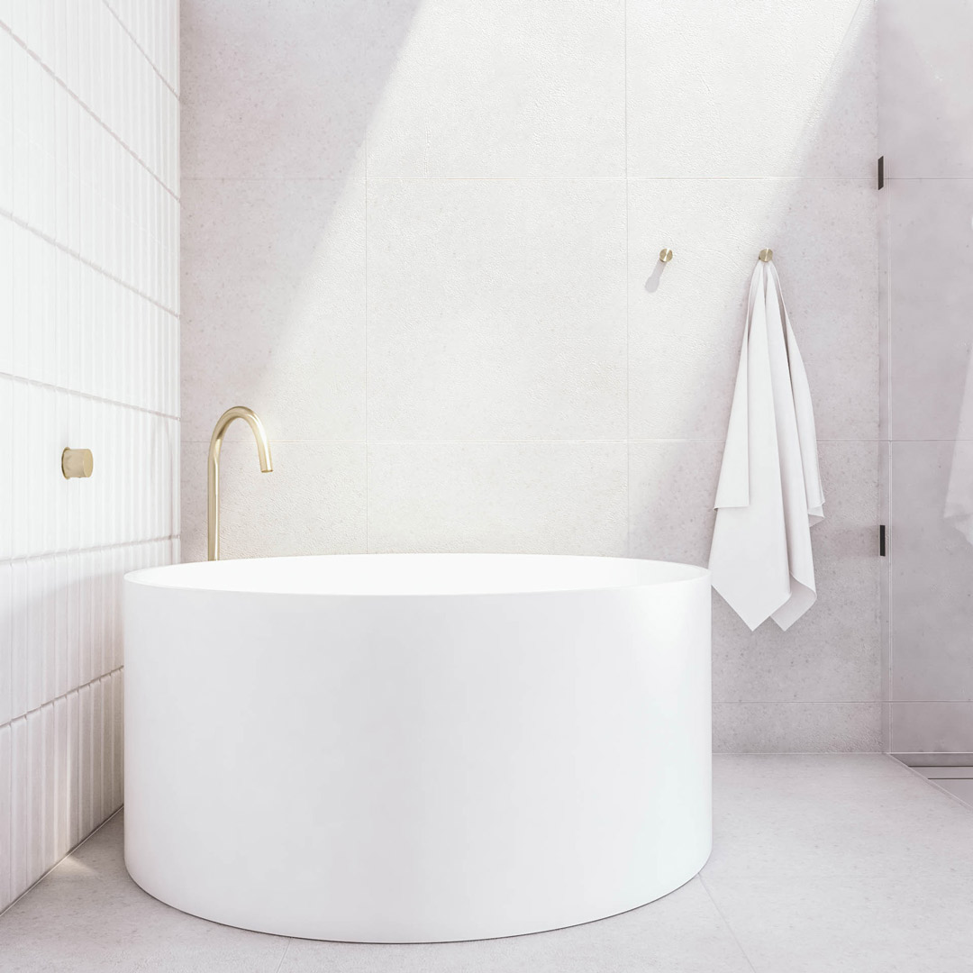 Rounded Bathtub @abiinteriors