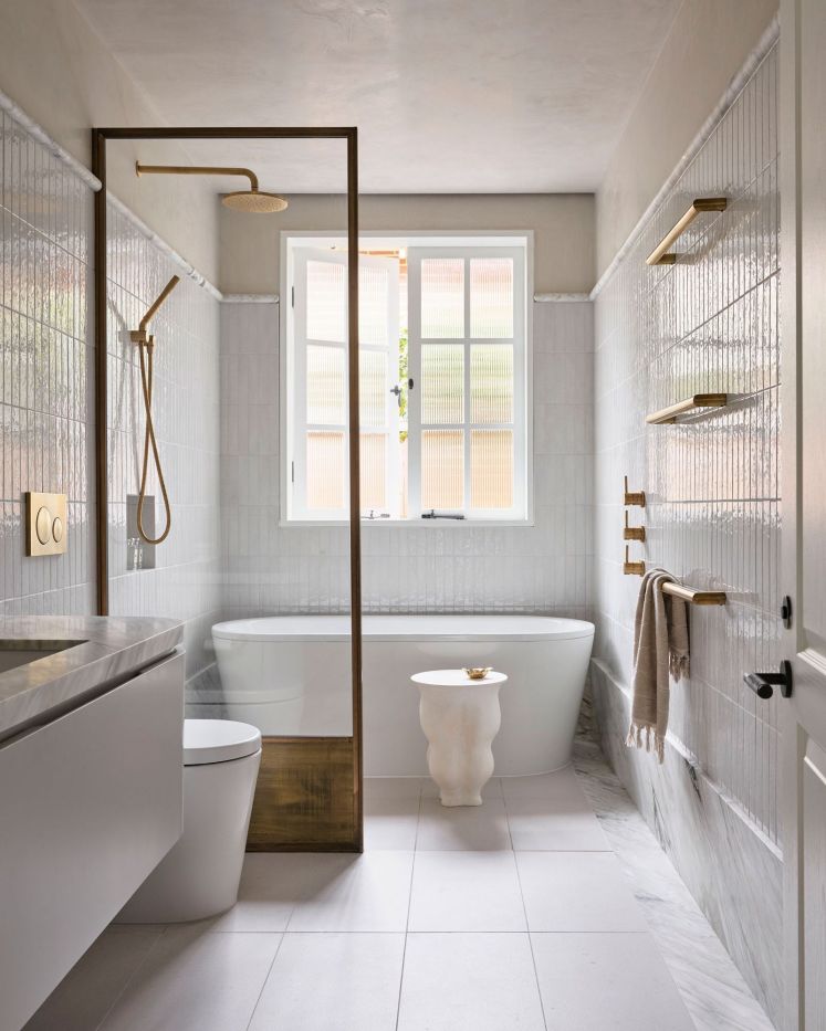 The spacing required for a wet room