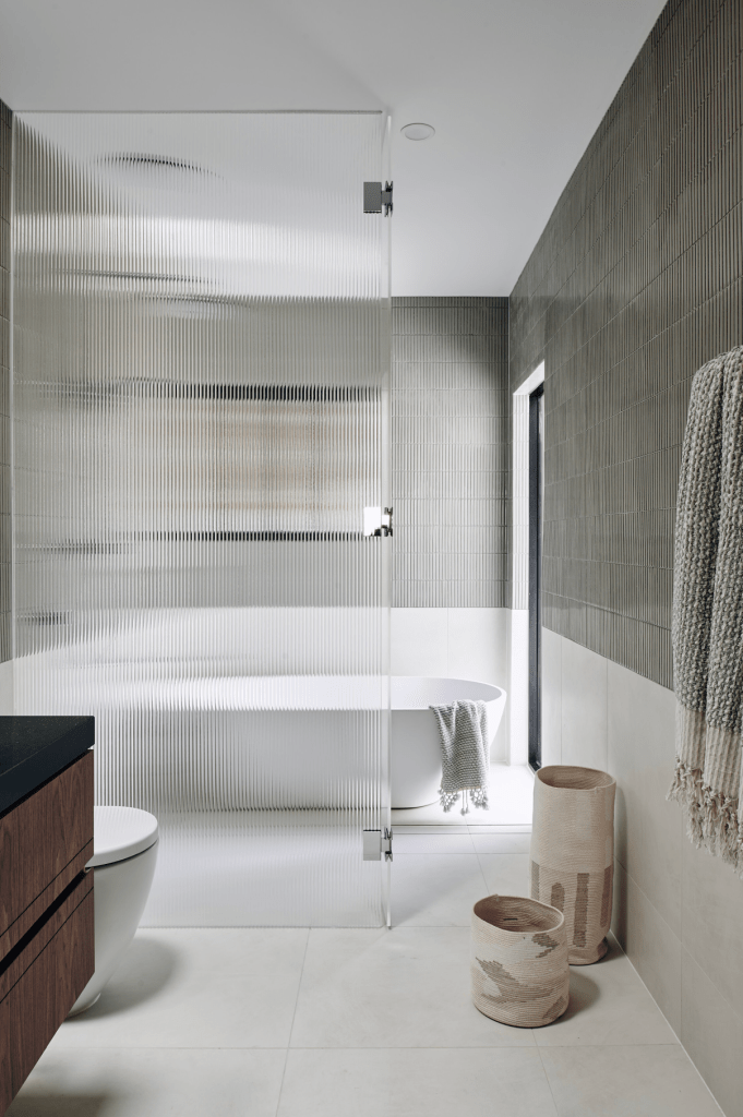 Fluted Shower Screen