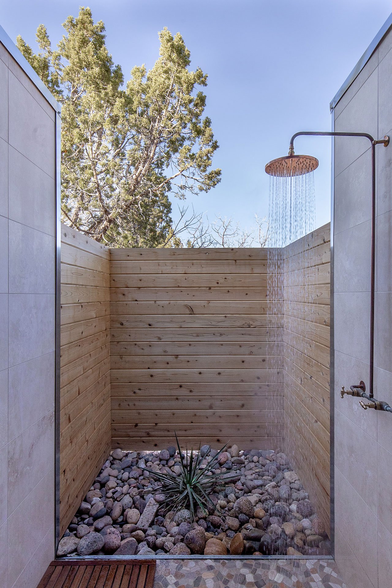 Traditional Tiled Outdoor Shower