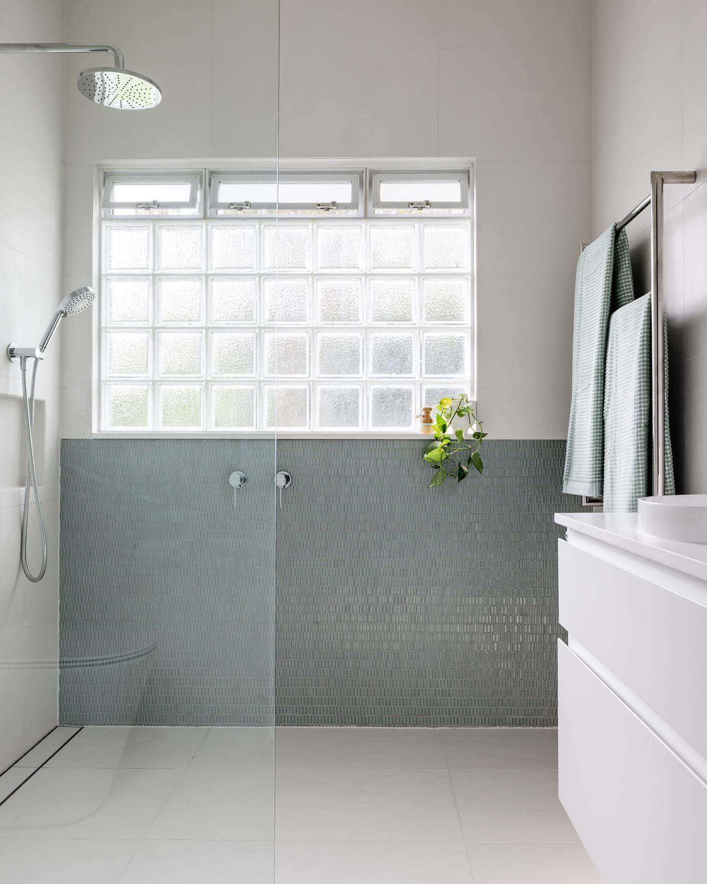 Modern Glass Block Window For Bathrooms